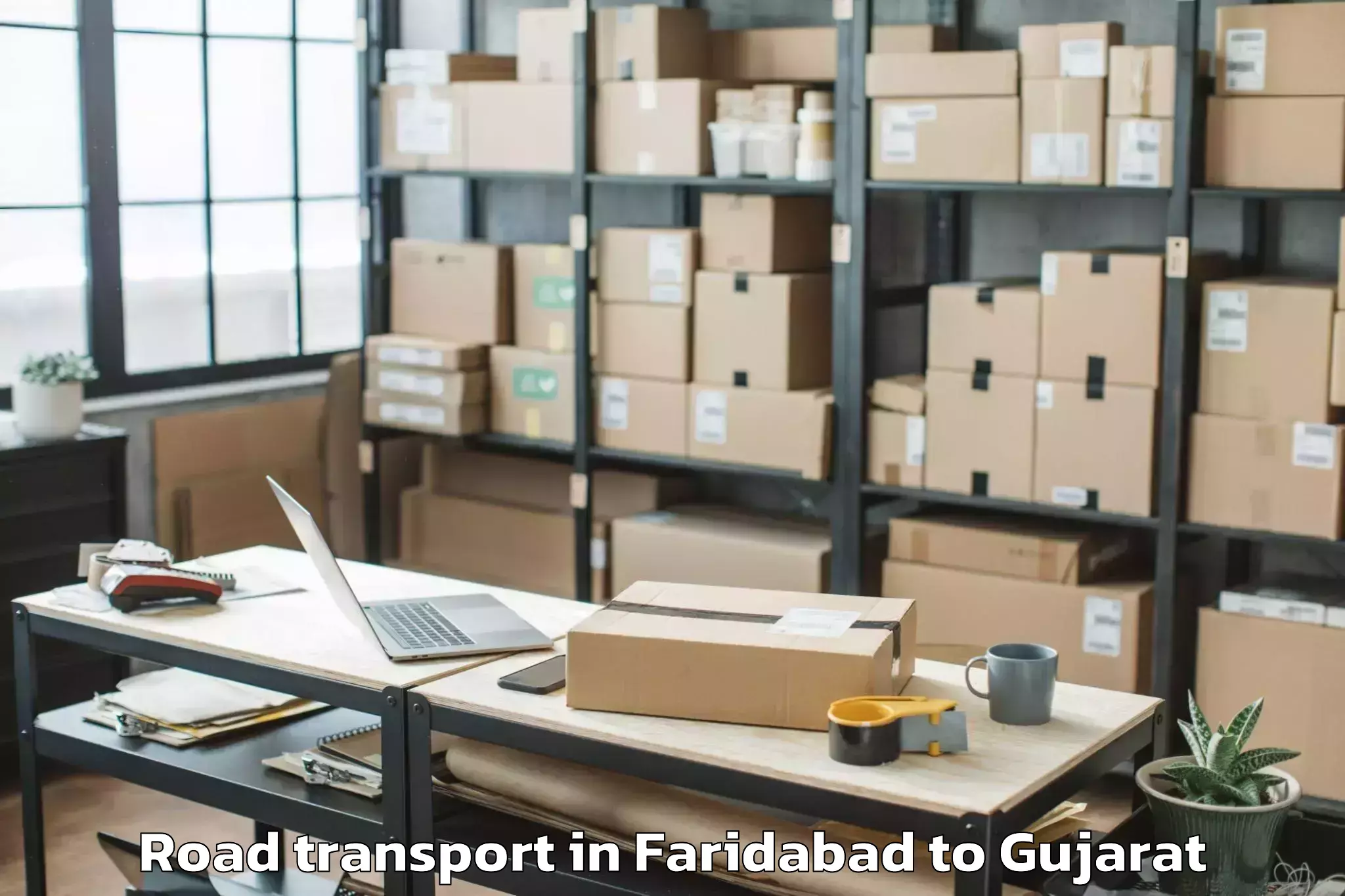 Top Faridabad to Kheda Road Transport Available